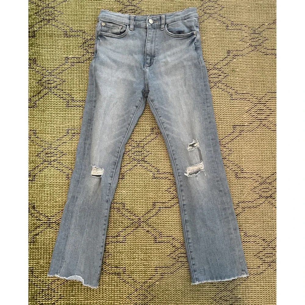 Emie High Rise Teen kids Straight Jeans DL1961 Droplet Distressed Size 14 $69 - Picture 3 of 11